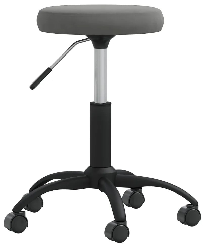 vidaXL Scaun de bucătărie, gri închis, catifea