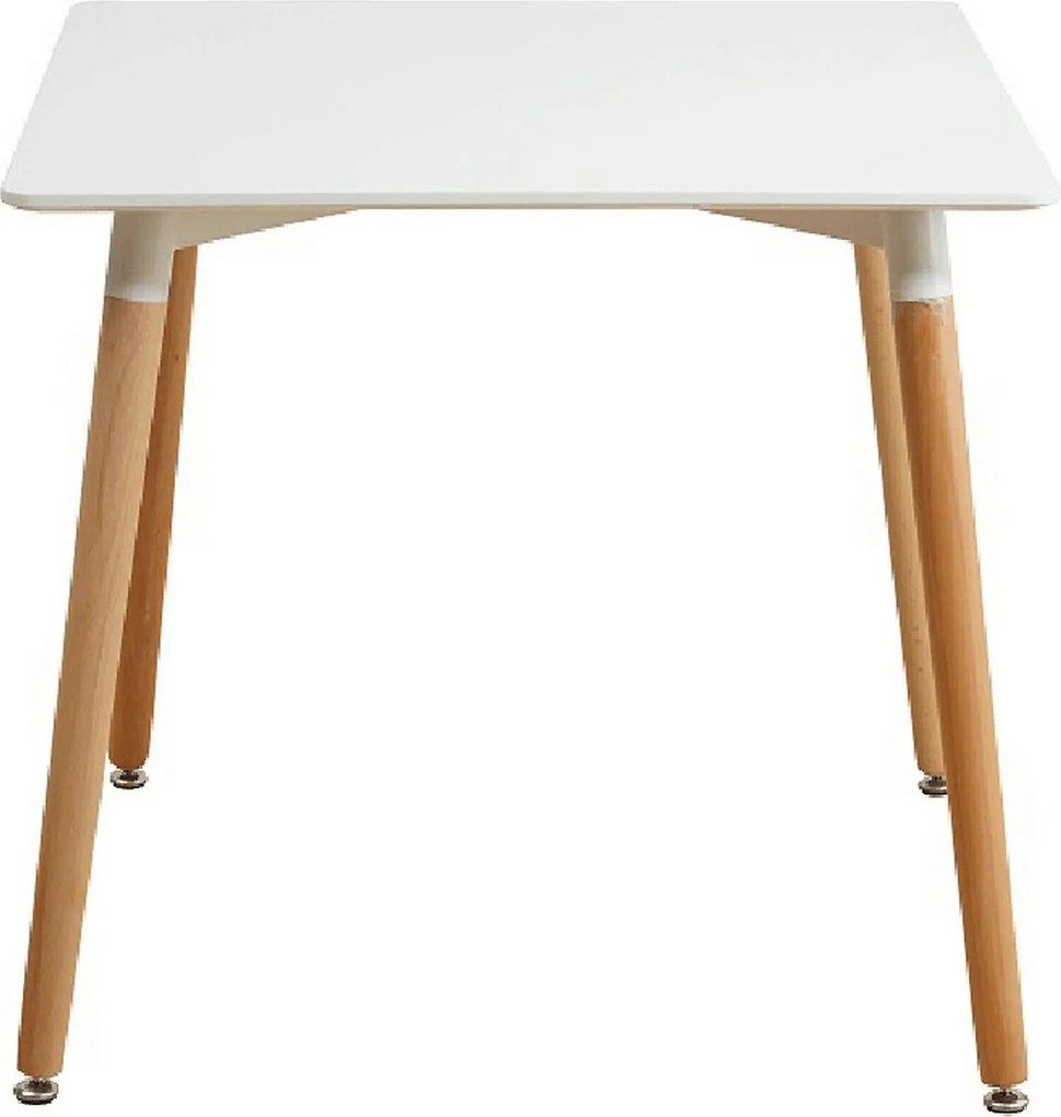 Masa DIDIER 4, alb/stejar, 70x70x74 cm