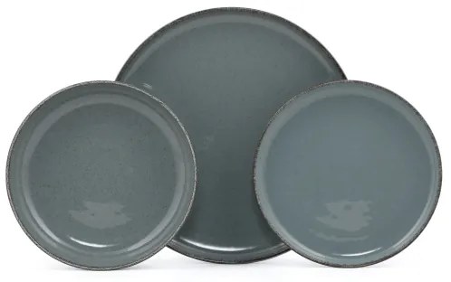 Set de veselă, 18 piese, porțelan, albastru