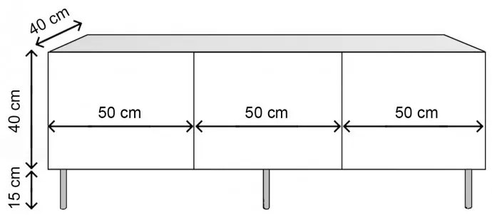 Comoda TV Sezer-L3015 Oak-Alb