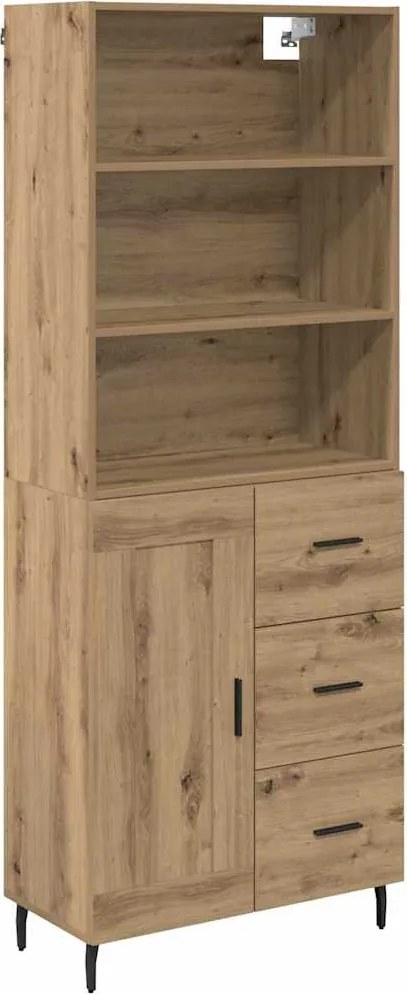 vidaXL Bufet cu sertar Stejar Artizanal 69,5 x 34 x 180 cm