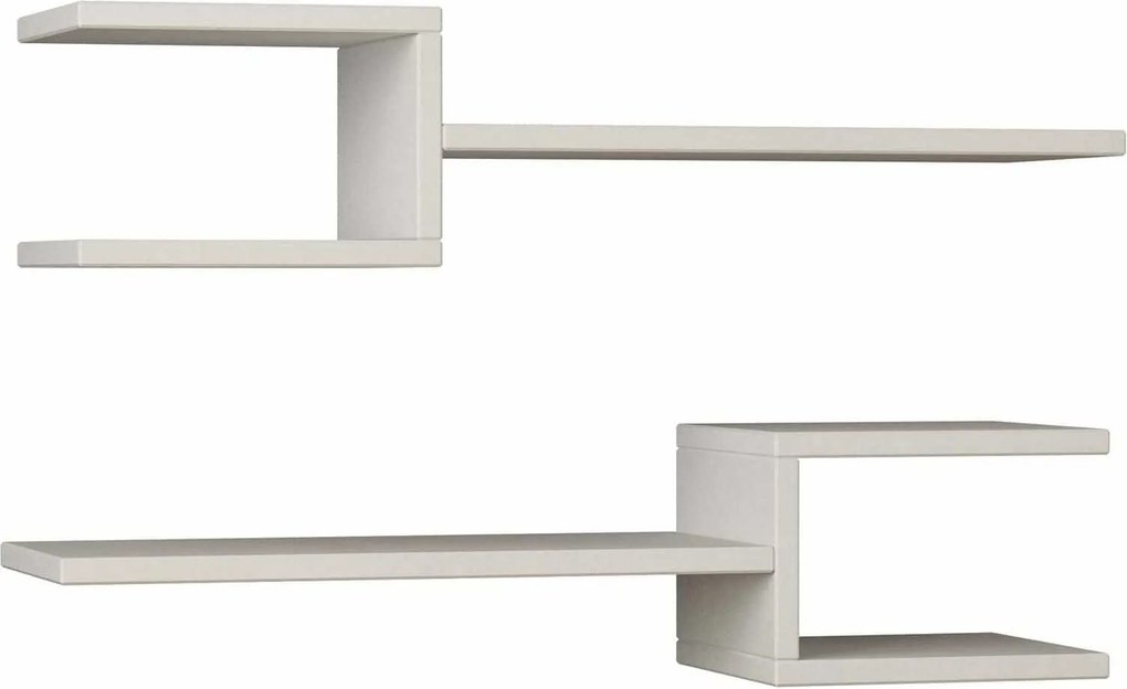 Set 2 polite FORK, alb, PAL melaminat, 75x22x18 cm