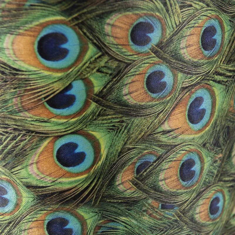 Abajur din catifea cu design de păun 40/40/40 cu interior auriu