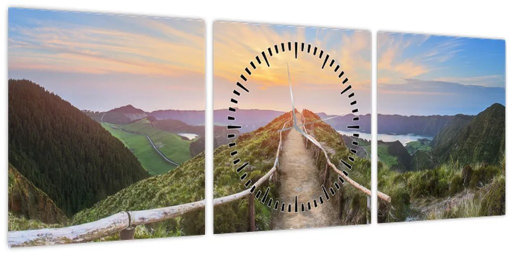 Tablou - Potecă de munte (cu ceas) (90x30 cm)