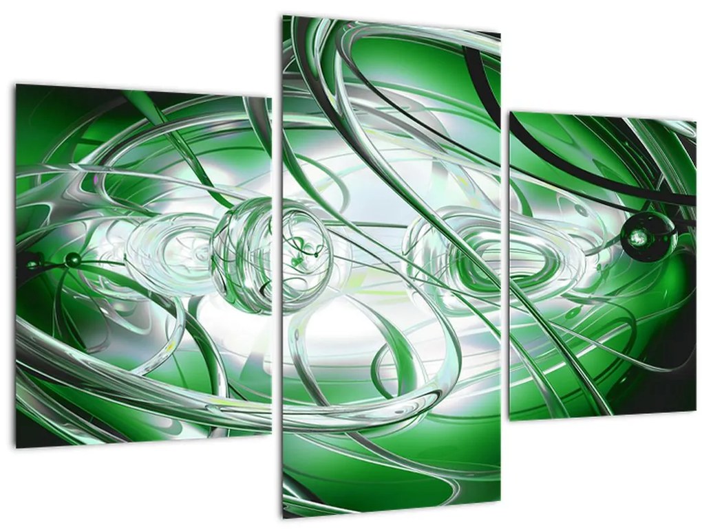 Tabloul abstract verde (90x60 cm)