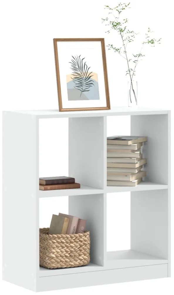 vidaXL Bibliotecă, albă, 68,5x32x75 cm, lemn prelucrat