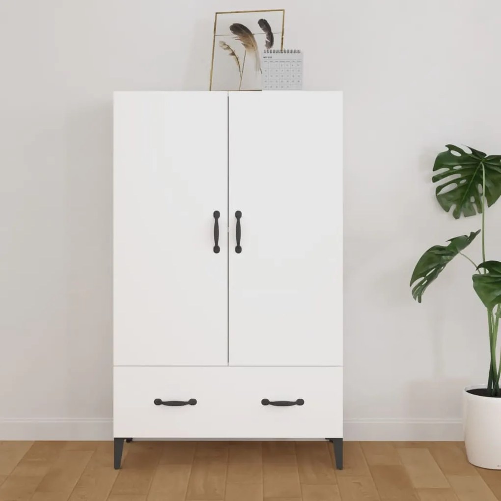 vidaXL Dulap înalt, alb, 70x31x115 cm, lemn prelucrat