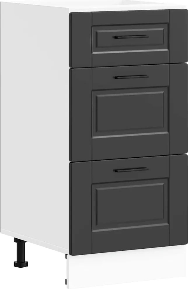 vidaXL Dulap de bucătărie „Porto” negru, lemn stratificat