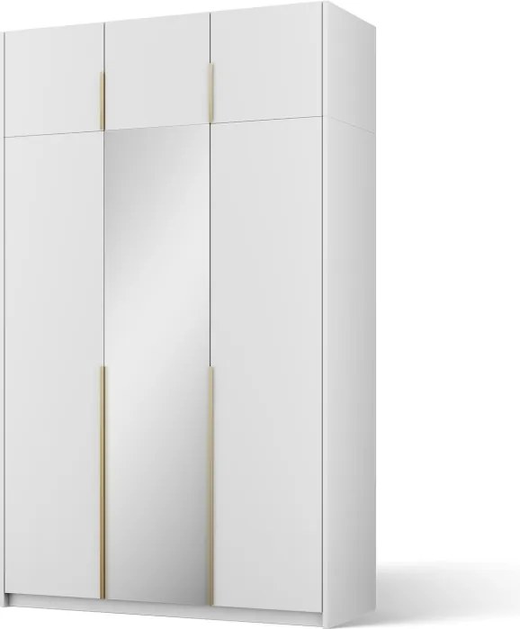 Dulap Alera III with Top – Hinged – cu oglindă – 148x58x250 cm – Alb – Alera III with Top Cabinet – Hinged Dulap – Varianta 2