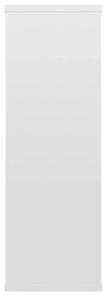 Rafturi de perete, alb extralucios, 104x20x58,5 cm, pal
