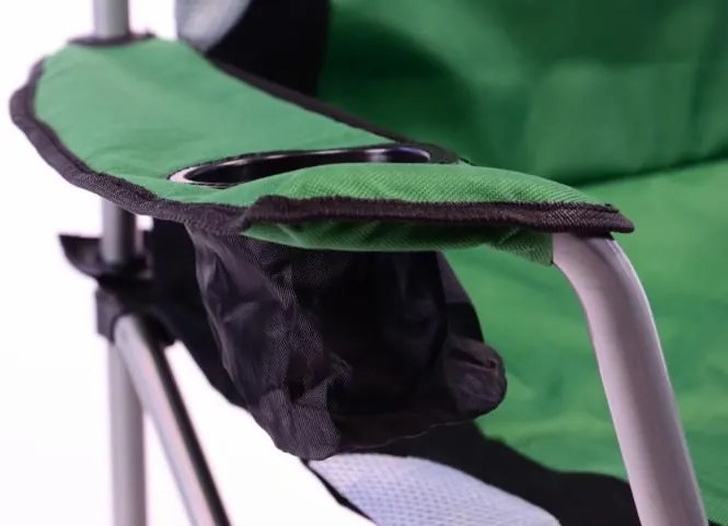 Divero Deluxe Scaun pliabil de camping,verde, 2 bucăți