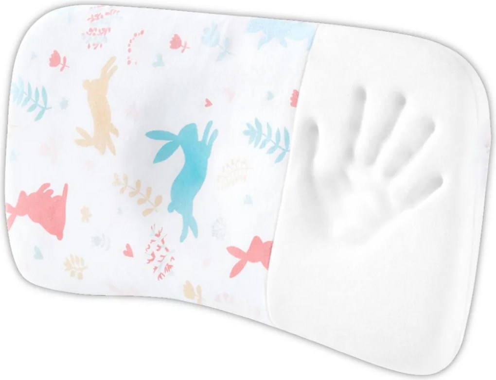 HUSA de schimb / Fata de perna pentru Perna ortopedica Baby nou nascuti 8-24 luni | Multicolora cu Iepurași