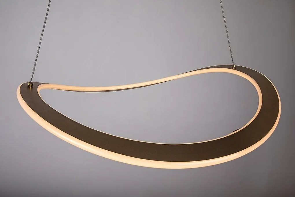 Lustra LED suspendata din metal auriu Kallira D-52cm
