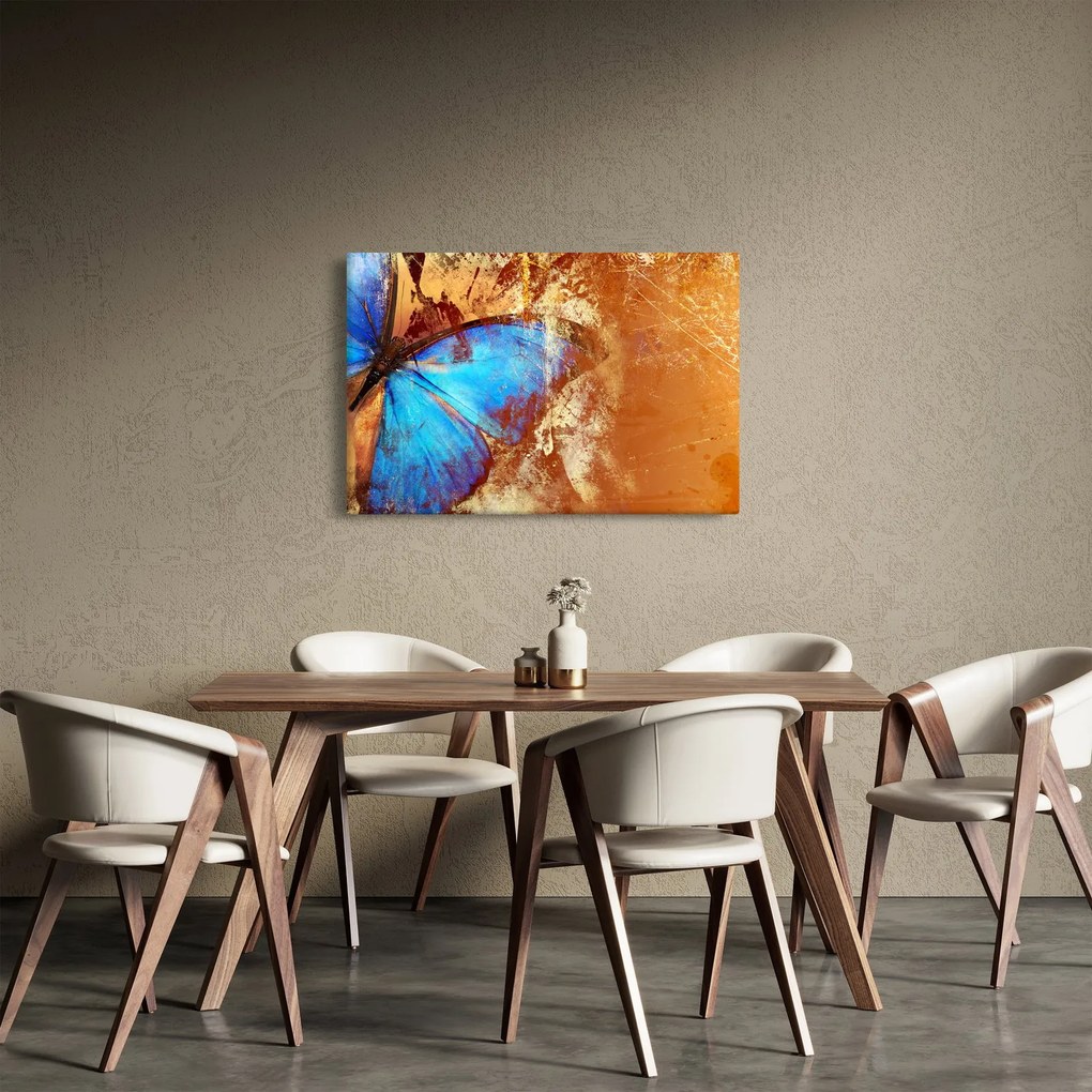 Tablou - Fluture albastru (90x60 cm)