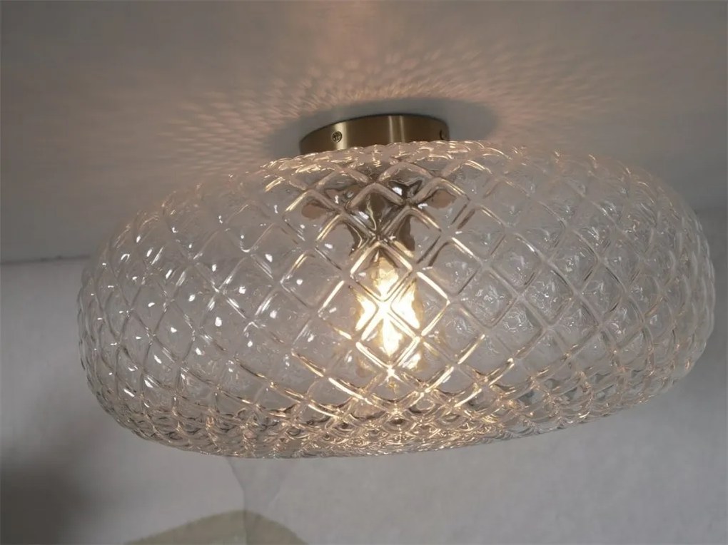 Plafoniera moderna design decorativ Venice auriu/transparent