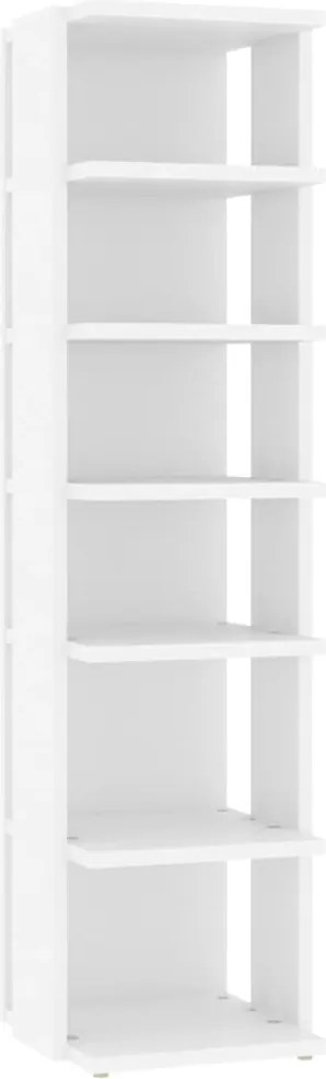 vidaXL Pantofar, alb, 27,5x27x102 cm, lemn compozit