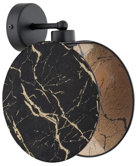 Lampă de perete MOTIF 1xE27/15W/230V negru/auriu