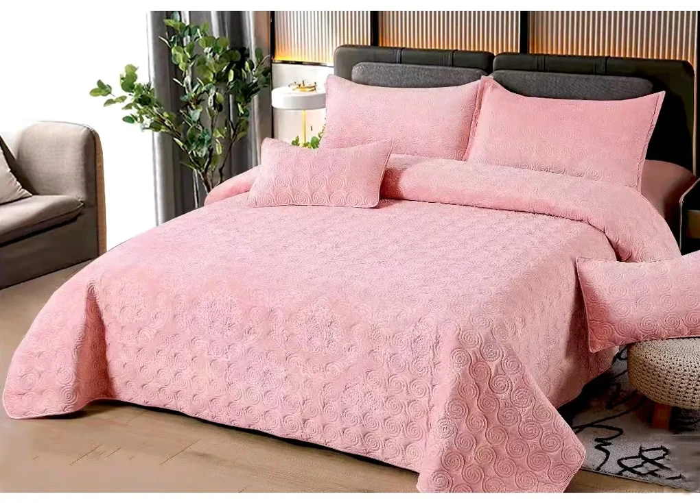 Cuvertura bumbac 100%, 5 piese, pat 2 persoane, 230x250 cm, CB200