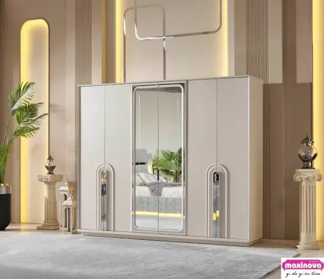 Mobilier dormitor dulap 6 usi,Parma