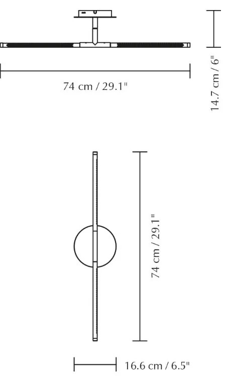 Aplică de perete argintie LED cu intensitate reglabilă din metal Omni Wall – UMAGE