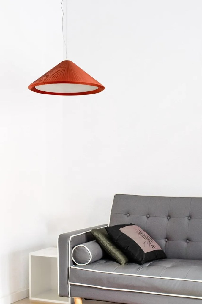 Lustra XXL suspendata design decorativ SAIGON IN 70cm Terracotta