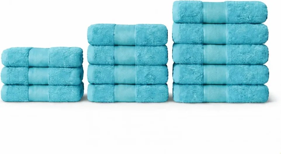 Set 12 Prosoape 100% Bumbac – Ușoare &amp; Absorbante, Ideale pentru Uz Zilnic