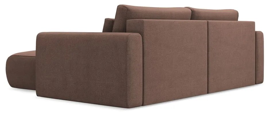 Colțar roz extensibil/cu spațiu de depozitare (cu colț pe partea dreaptă/cu șezlong) Kapua – Makamii