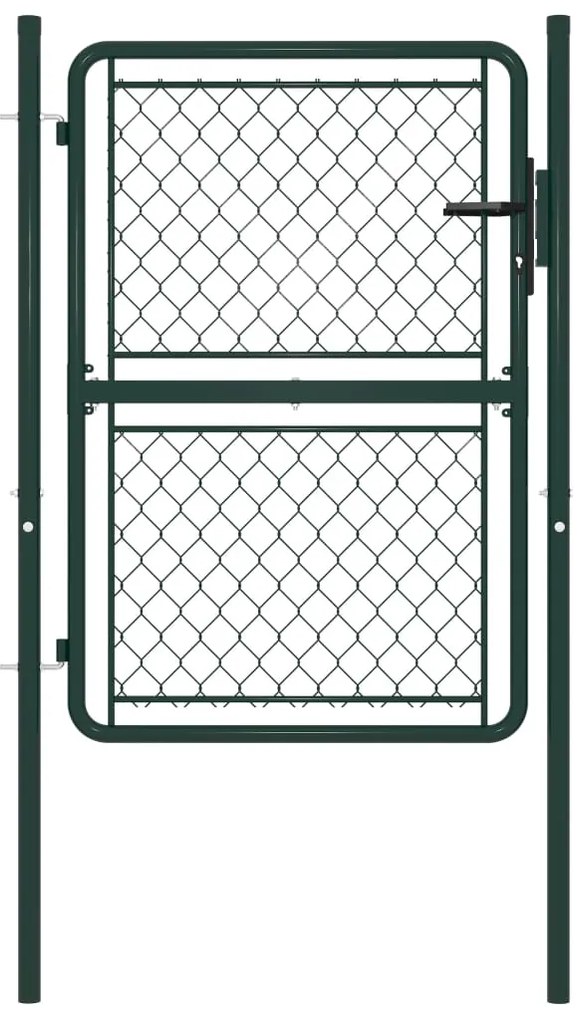 vidaXL Poartă de grădină din oțel, 100x125 cm, verde