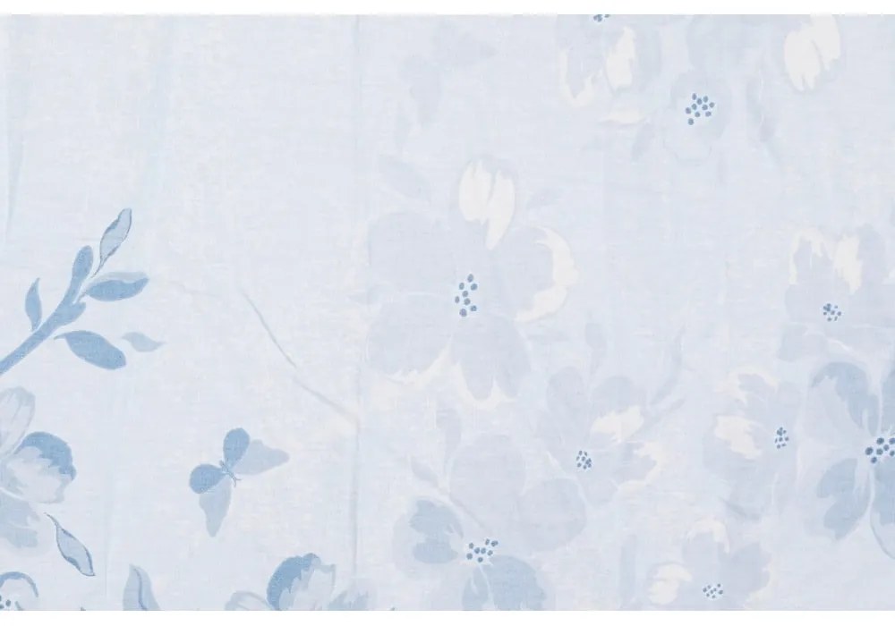 Lenjerie de pat albastru-deschis din bumbac ranforcé pentru pat de o persoană 140x200 cm Elena – Mijolnir