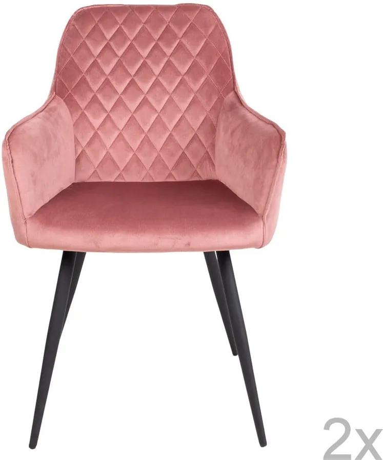 Set 2 scaune House Nordic Harbo, roz