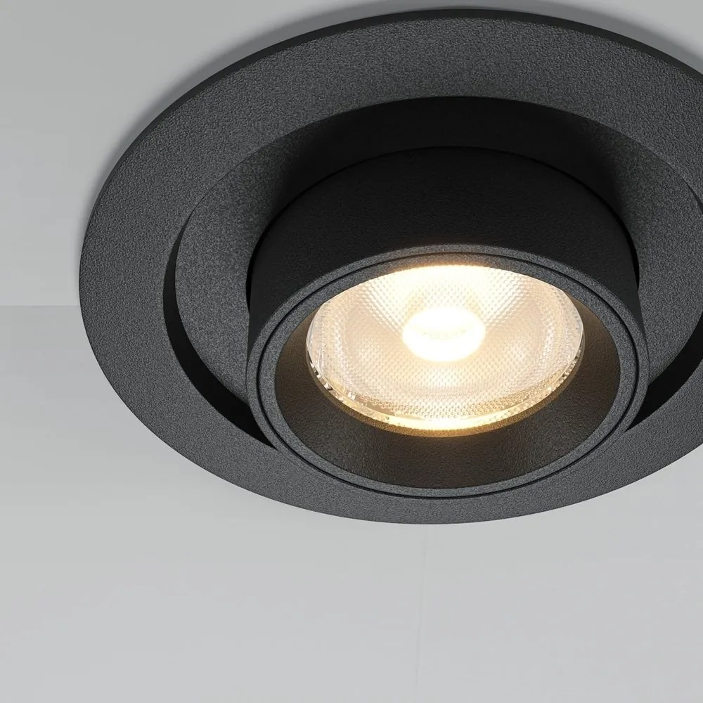 Spot LED incastrabil rotativ retractabil Hidden negru