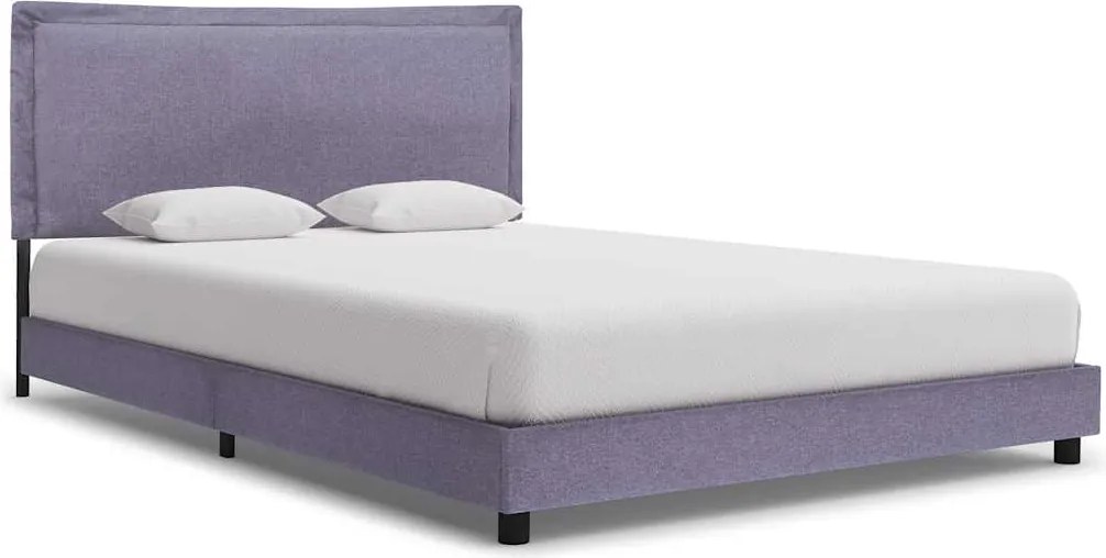 vidaXL Cadru de pat fără saltea țesătură gri deschis 135x190 cm