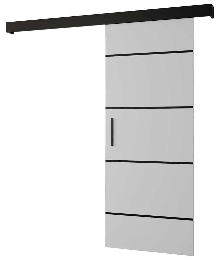 Uși culisante 80 cm Slavdro 4 (alb mat + negru mat). 1108822