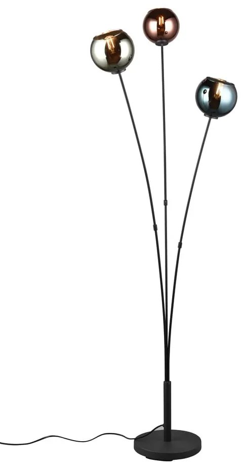 Lampadar negru lucios (înălțime 150 cm) Sheldon – Trio