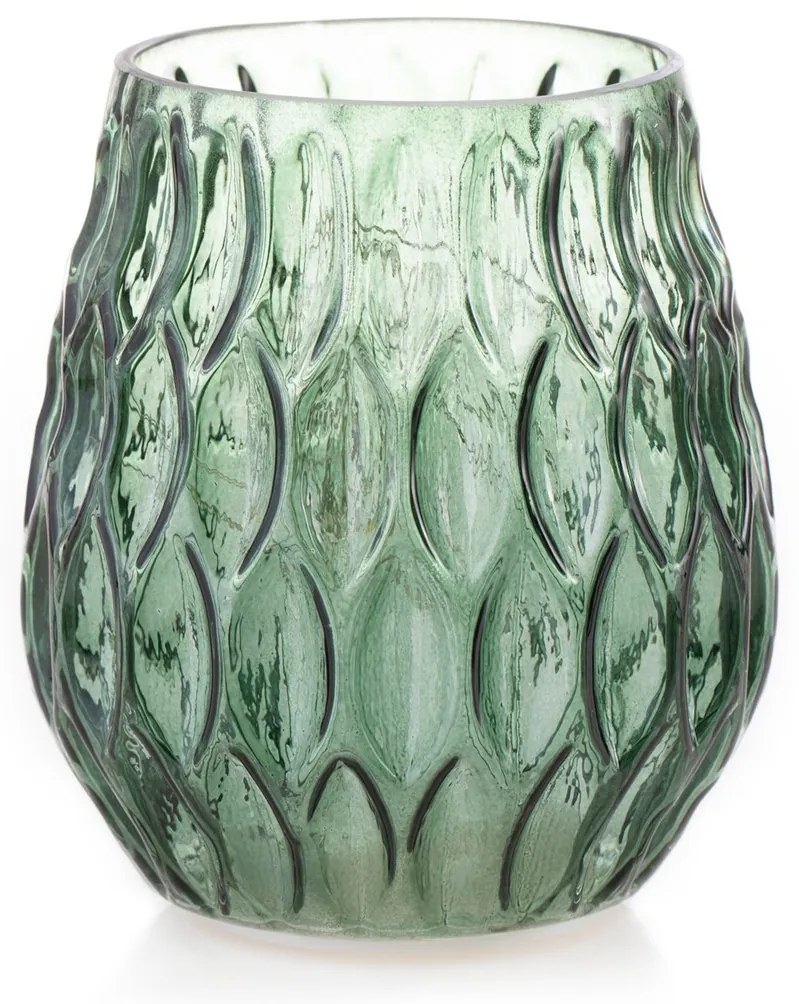 Sfesnic decorativ din sticla Culoare verde, LED MADRID