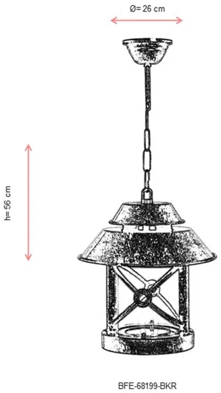 Lustra de exterior BFE-68199-BKR Maro