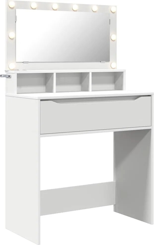 vidaXL Mese de toaletă pentru dormitor Alb 80 x 39,6 x 135 cm