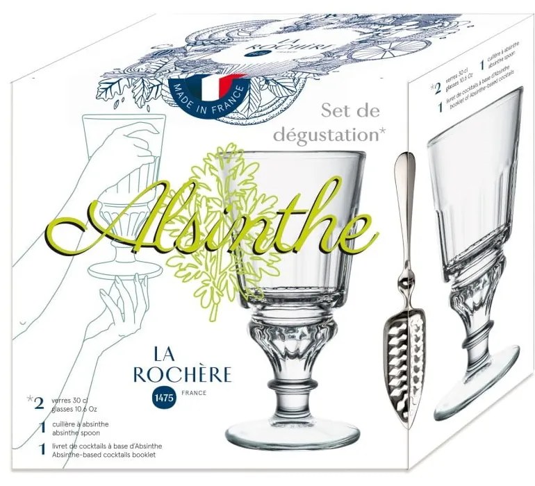 Set pahare si linguri inox 300 ml Absint – La Rochére