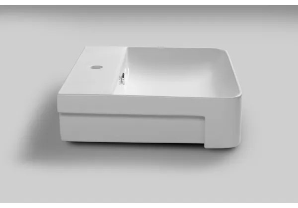 Isvea - Lavoar semi-încastrat SOTT AQUA 59x49 cm ceramică/alb