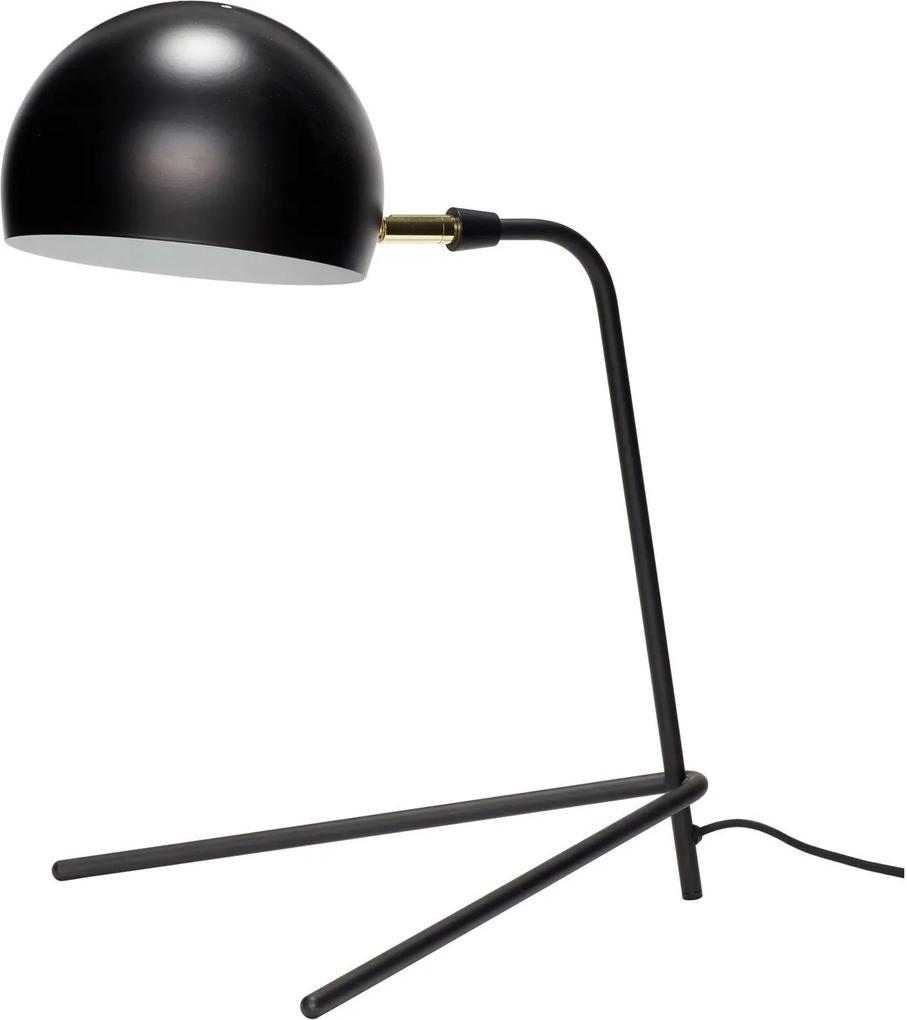 Lampa de Birou Rotunda Neagra - Metal Negru L25 x l35 x h 44cm