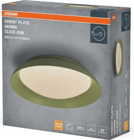 Osram -LED Plafonieră LED dimabilă PLATE LED/45W/230V Ø 48 cm verde