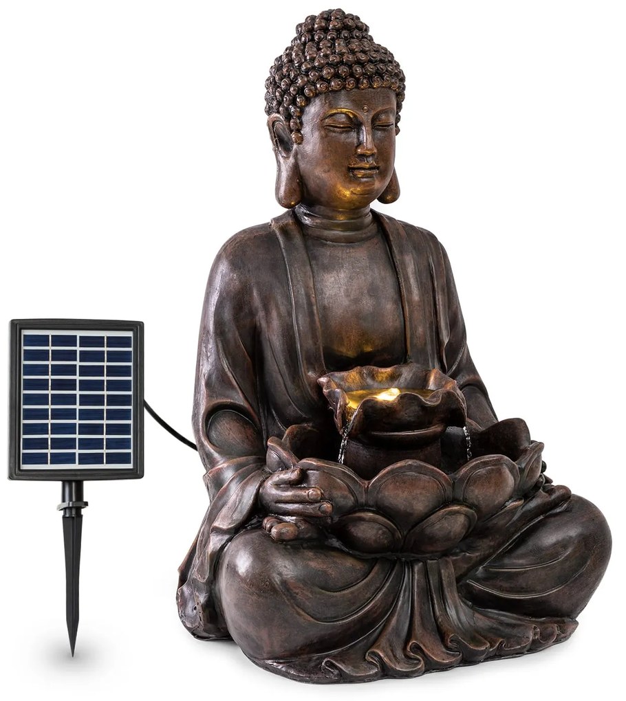 Blumfeldt Dharma, fântână solară, LED, 48 x 71 x 41 cm (L x Î x l), poliresină