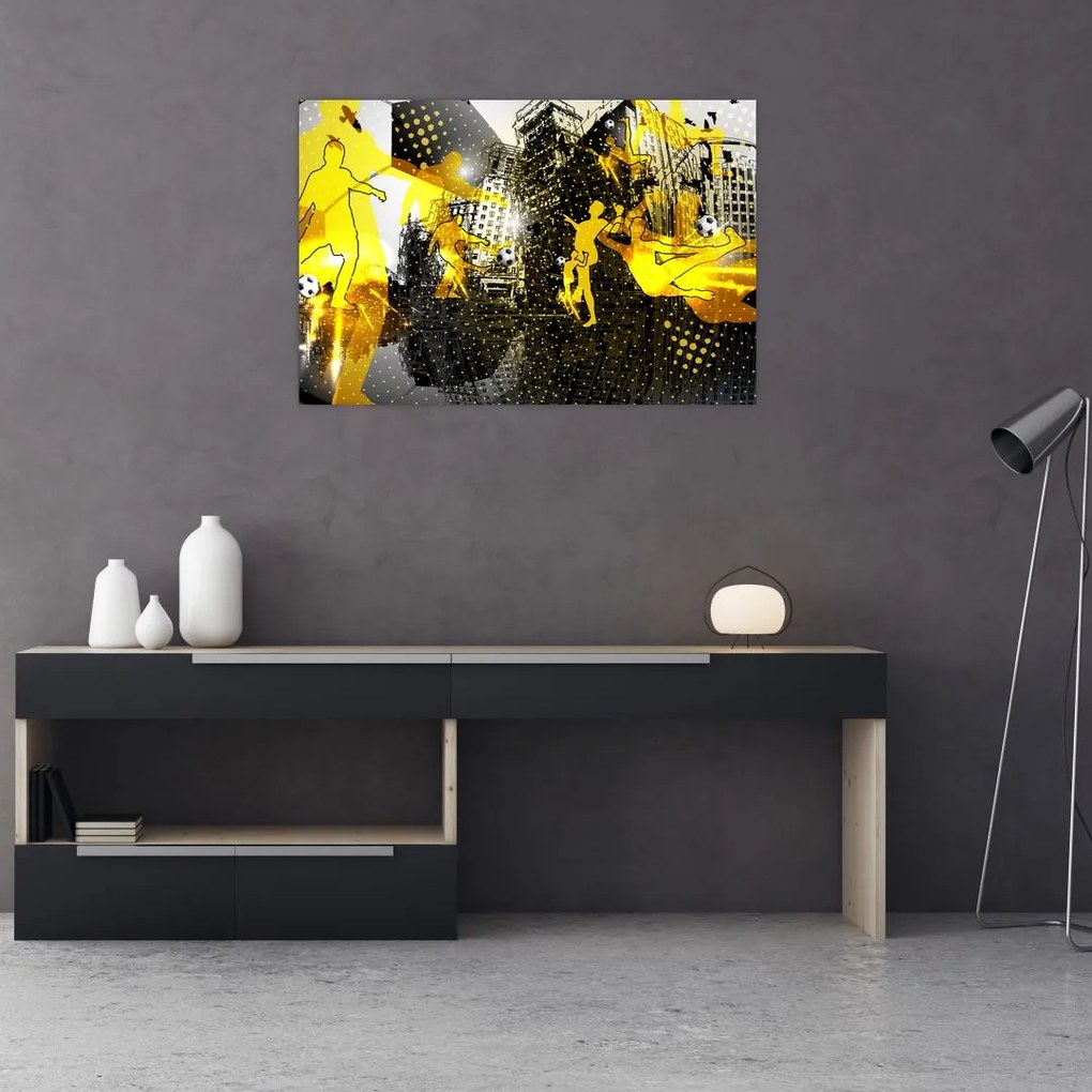 Tablou - Fotbal în marele oraș (90x60 cm)