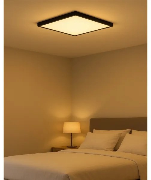 Plafonieră LED/24W/230V 3000/4000/6500K 30x30 cm negru
