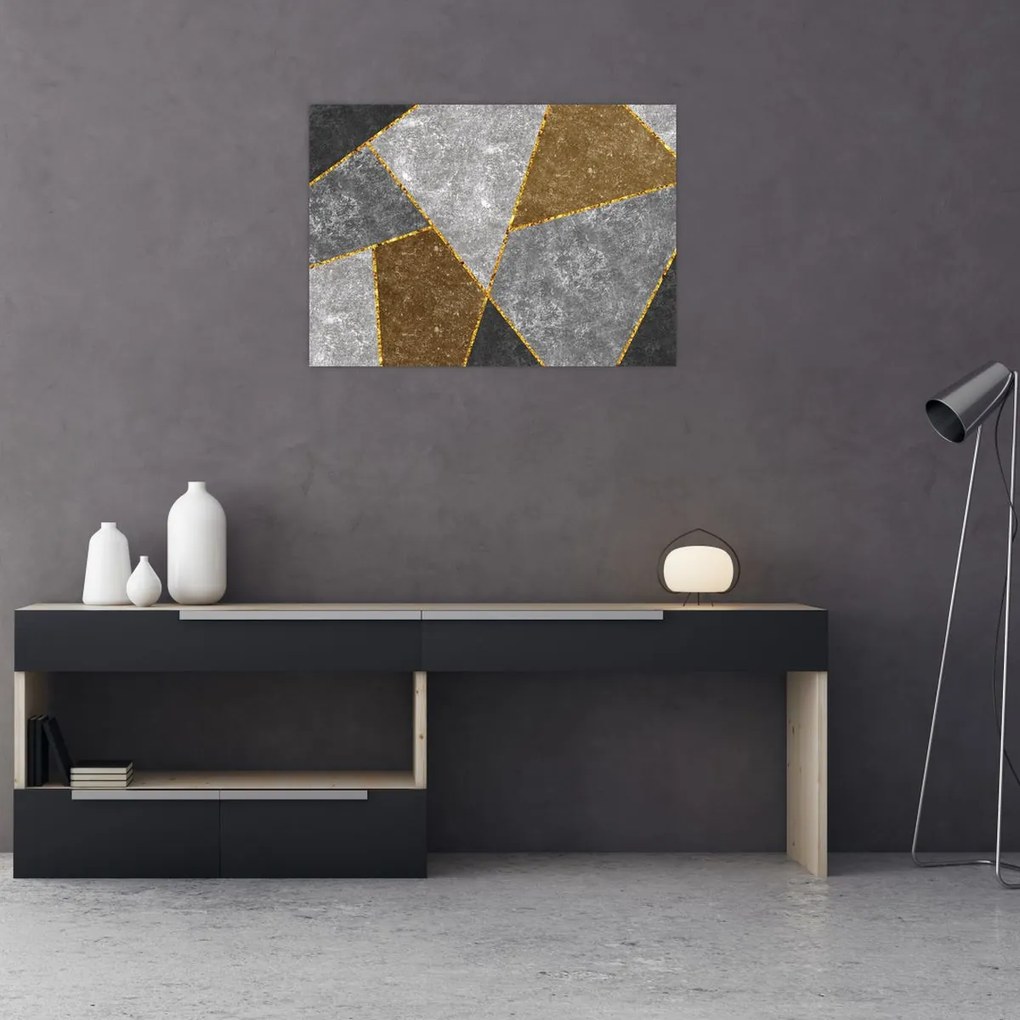 Tablou pe sticlă - Imitarea materialelor (70x50 cm)
