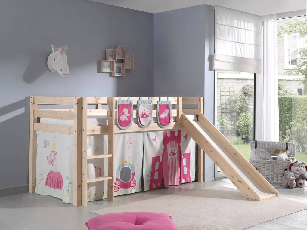 PINO PAT SEMI-INALT cu slide, perdea și 3 buzunare Princess.