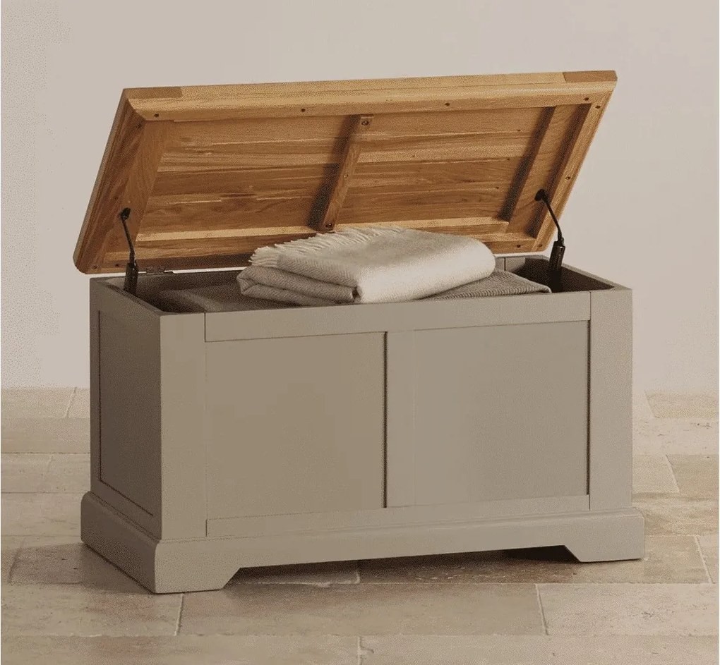 Băncuță lemn masiv gri Ives Personalizabilă, 92 × 48 × 52 cm