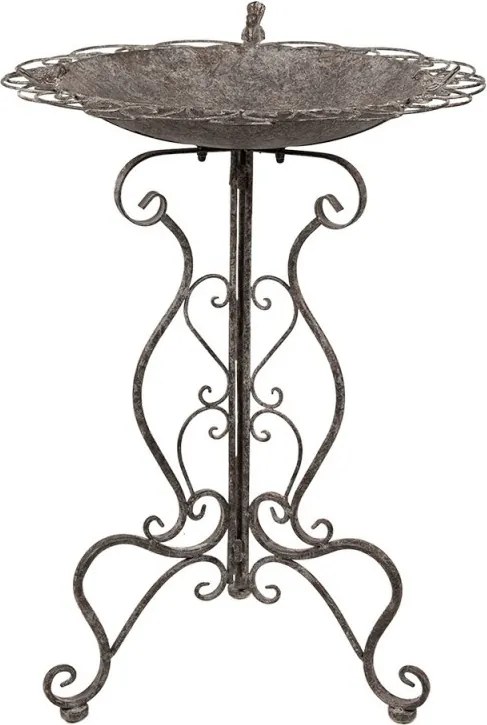 Hranitoare decorativa pasari, maro, din metal, aspect vintage