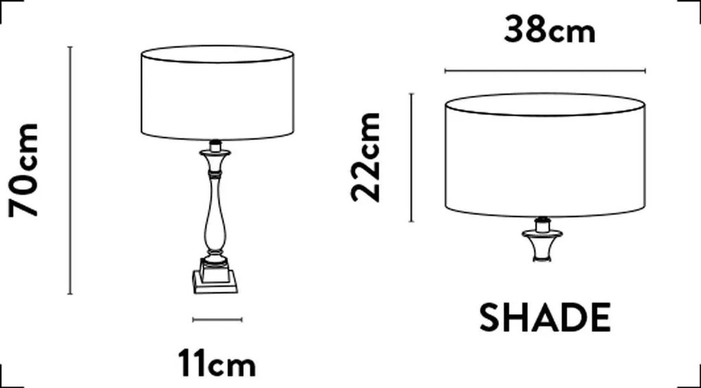 Veioza/Lampa de masa design lux elegant Belle crom/gri