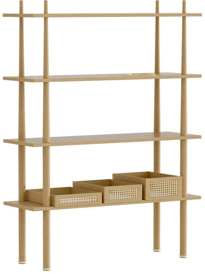 Sistem modular de rafturi în culoare naturală cu aspect de lemn de stejar 110x148 cm Stories – UMAGE